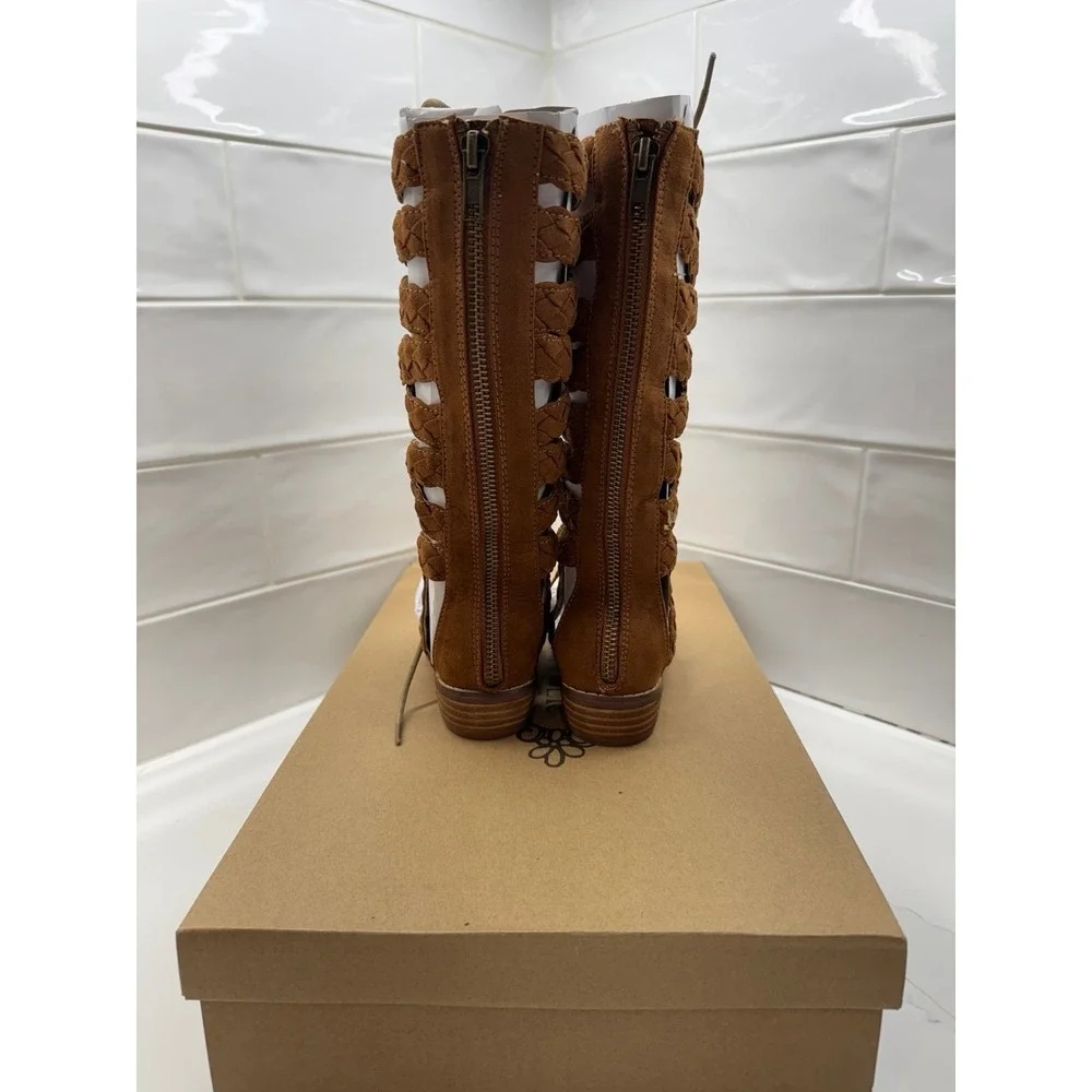 New Joyfolie Vilette Gladiator Brown Lace Up Sandals Size toddler 11‎